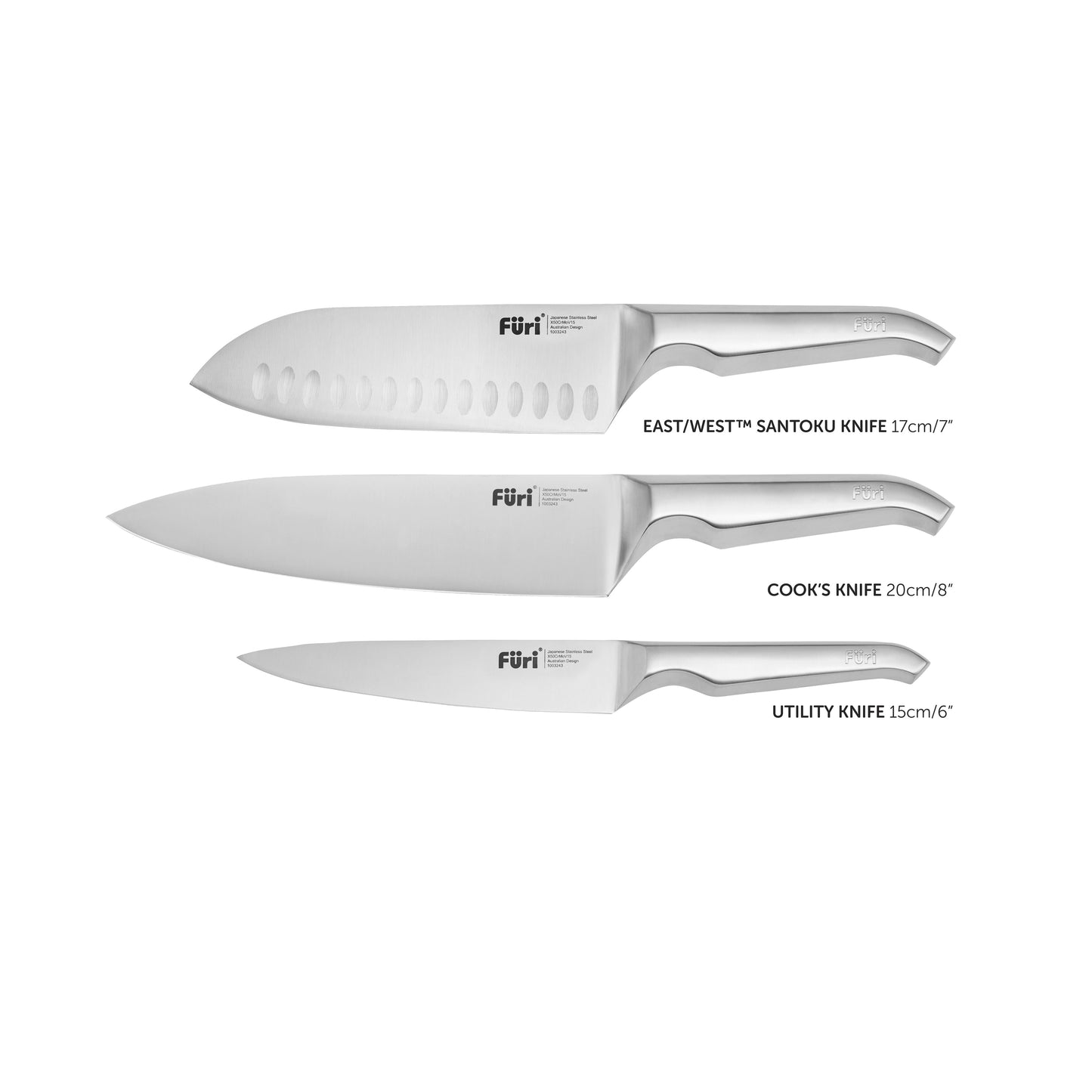 Pro Acacia Knife Set 3Pc