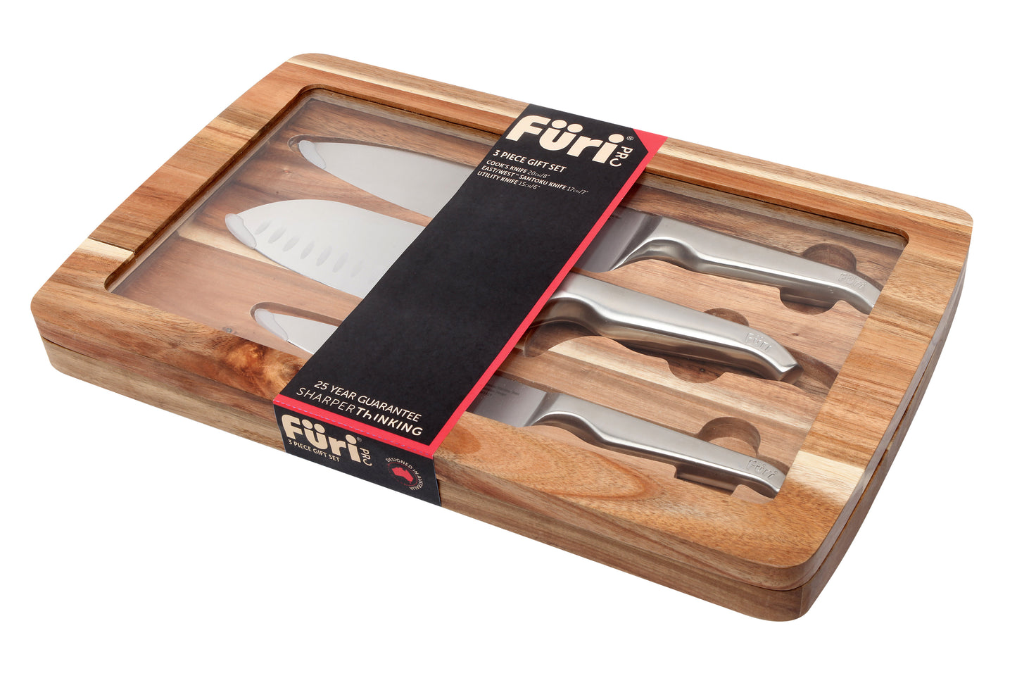 Pro Acacia Knife Set 3Pc