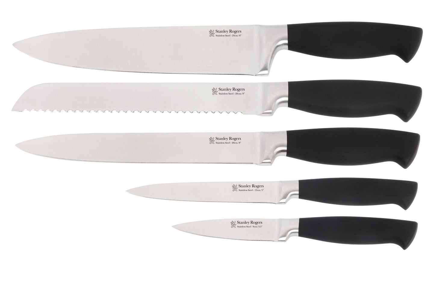 Black Oval 6-Piece Knife Block