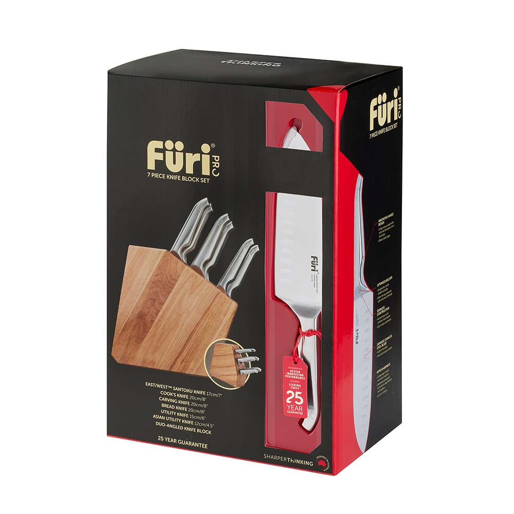 Furi Duo-Angled Block & 6 Knife Set
