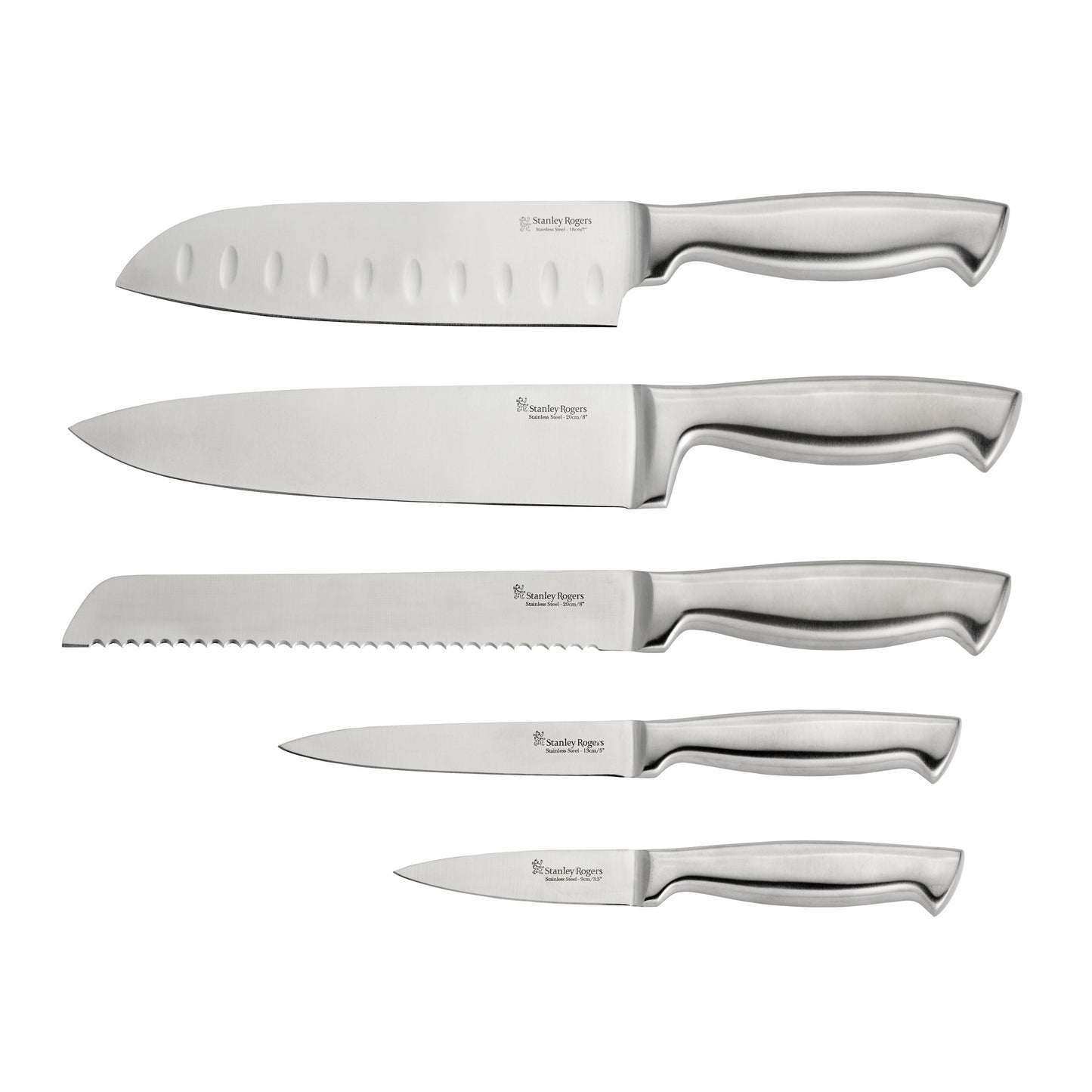 Slim Wedge Knife Block Set 6-Piece