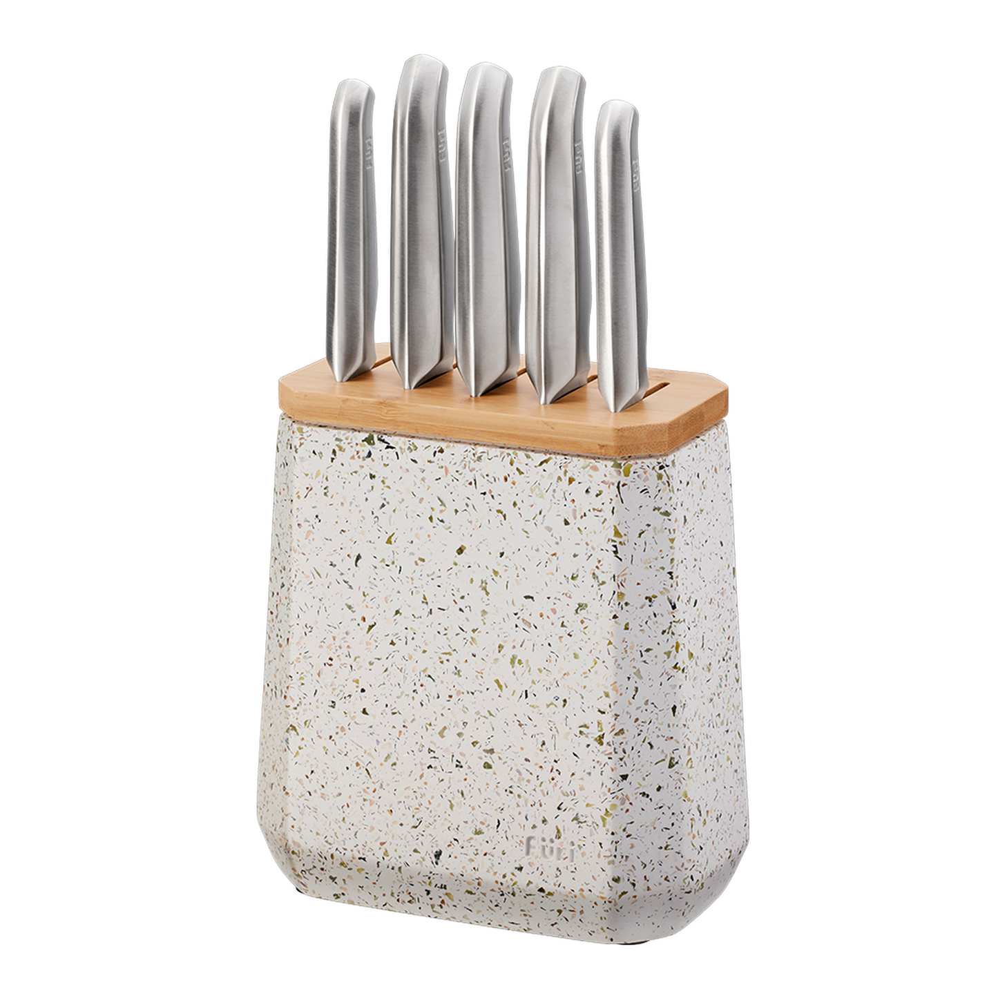 New Pro Stone Block Set Olive Terrazzo 6 Piece