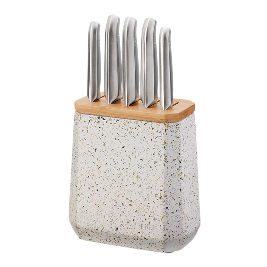 New Pro Stone Block Set Olive Terrazzo 6 Piece