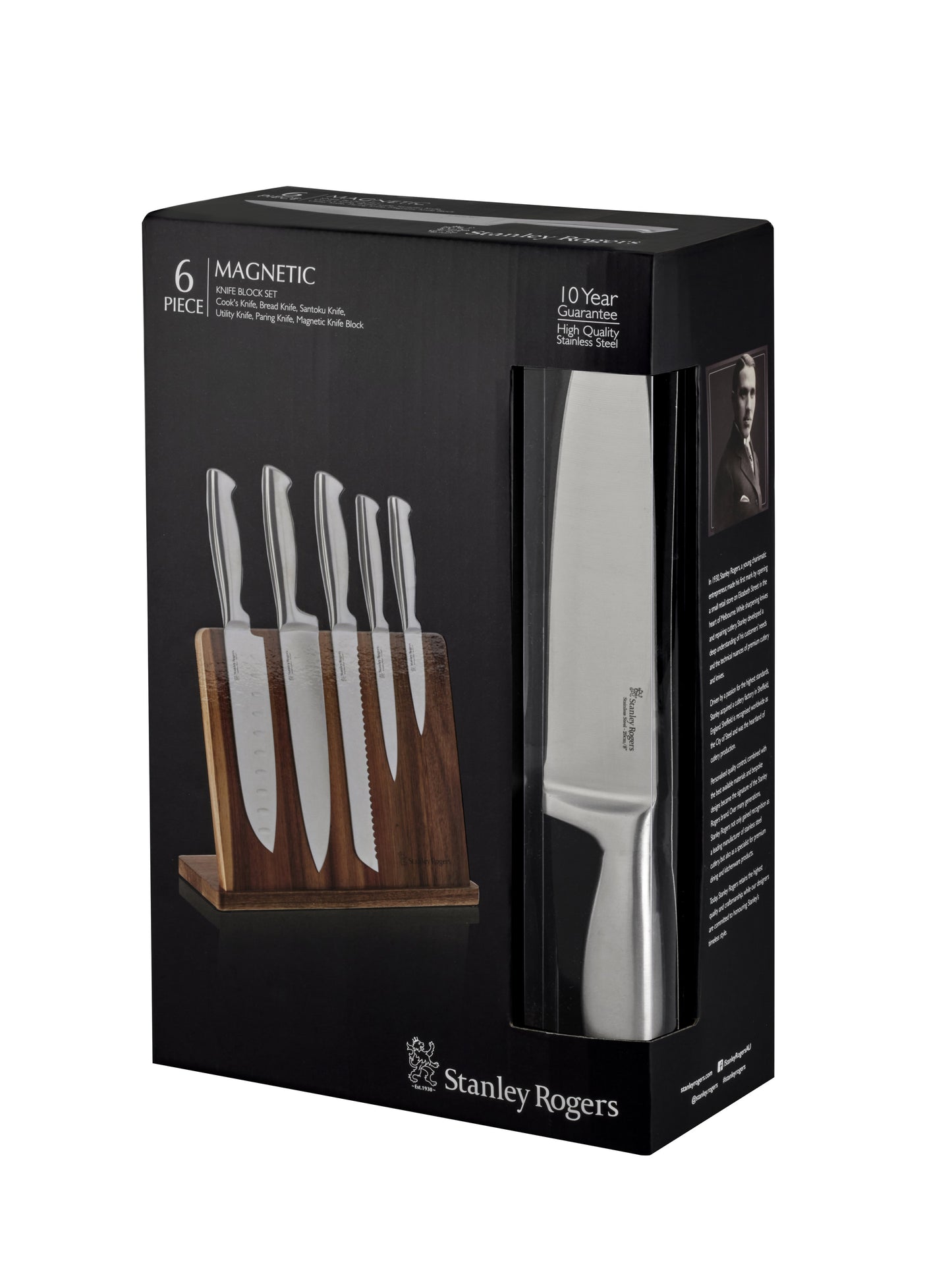 Magnetic Knife Block Set 6-Piece