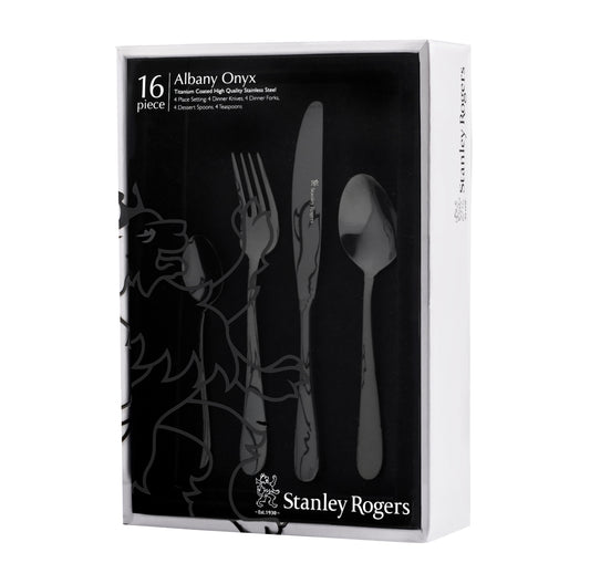 Stanley Rogers Albany Onyx 16-Piece Cutlery Set