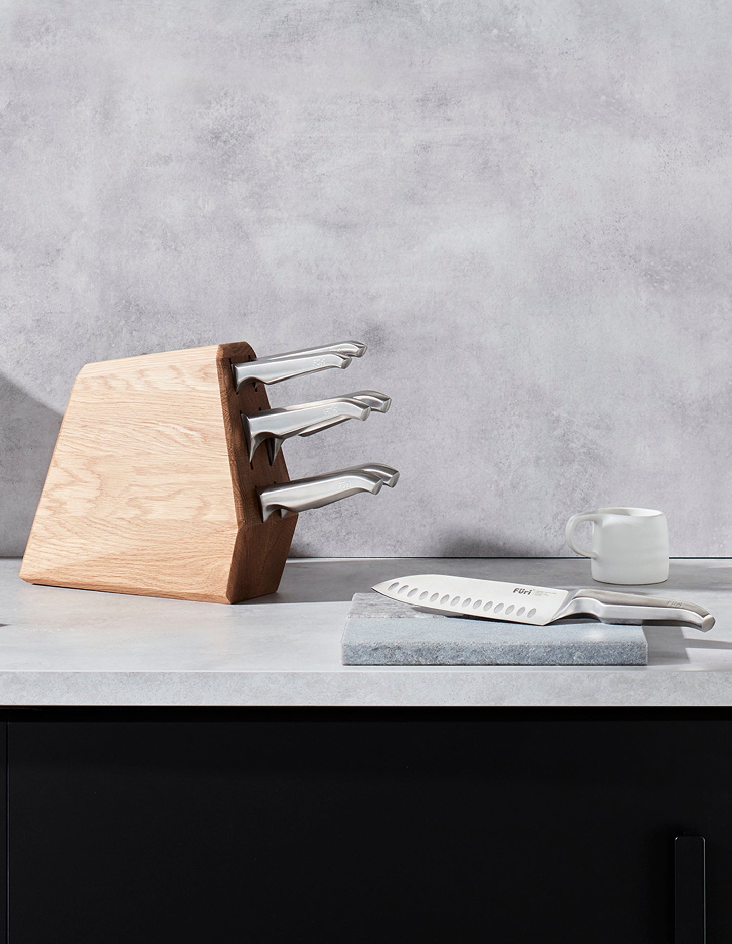 Furi Duo-Angled Block & 6 Knife Set