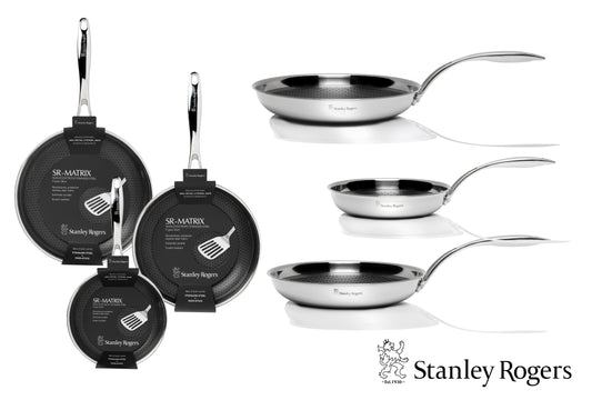 Stanley Rogers Matrix Bundle 20/26/28cm 3 Piece Frying Pan Set